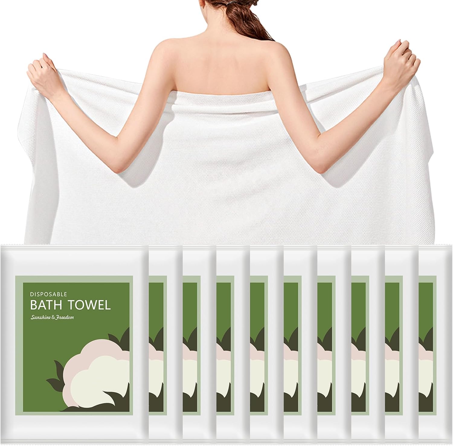 Spa Towel - Toallas de Baño Desechables, 10 Piezas,