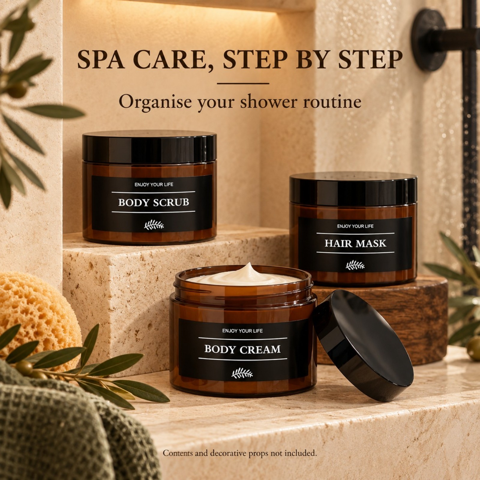 3 recipientes de plástico para - Bath Salts reseña y precio